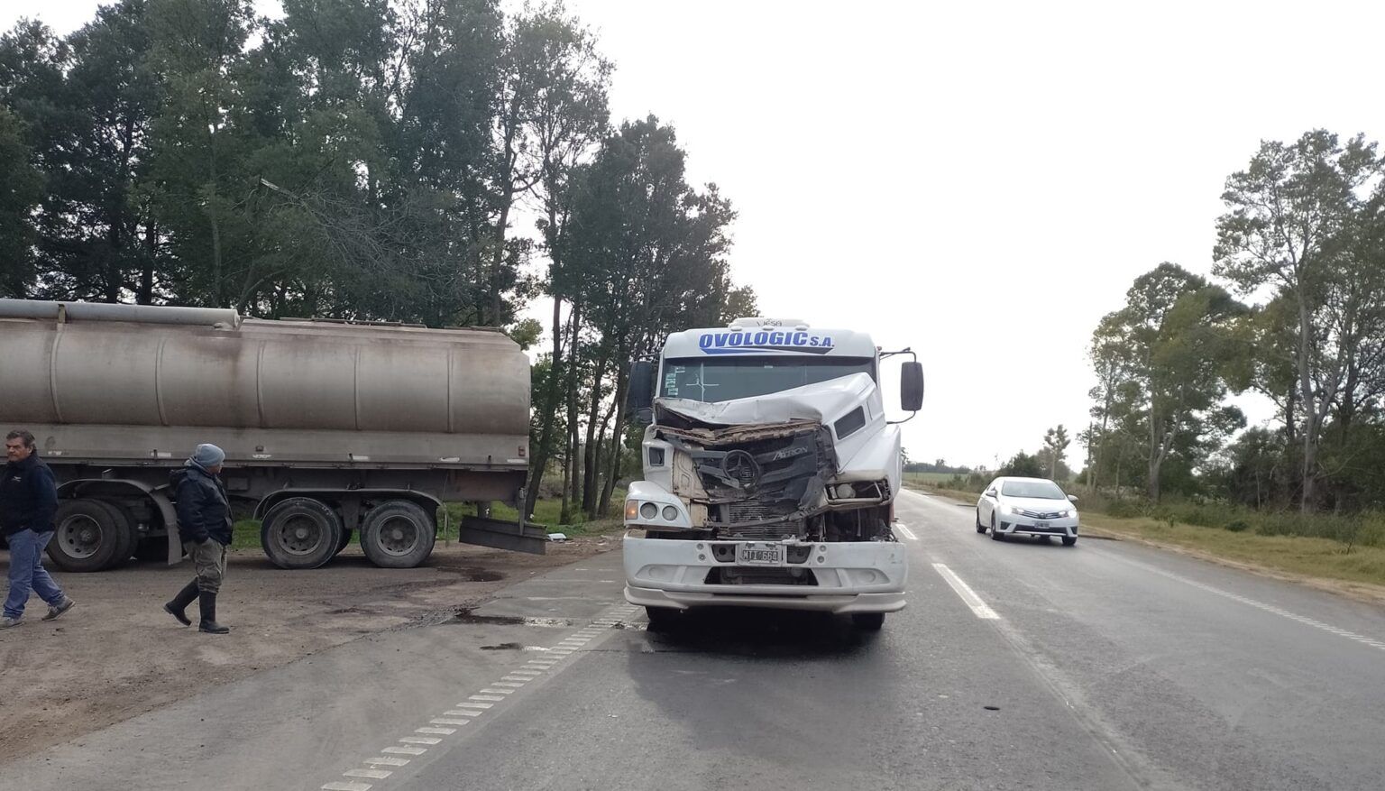 Accidente en ruta 29: fuerte choque de 2 camiones cerca de ranchos