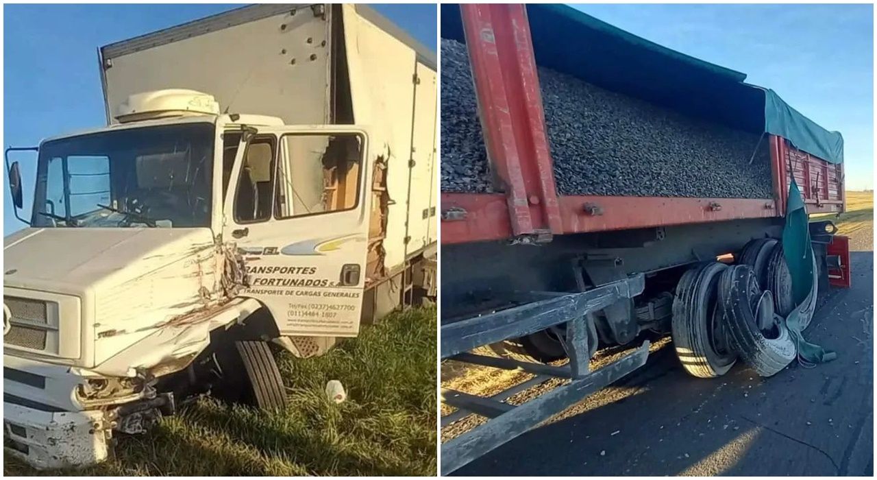 Accidente en Ruta 3 Fuerte choque de camiones causa caos vehicular