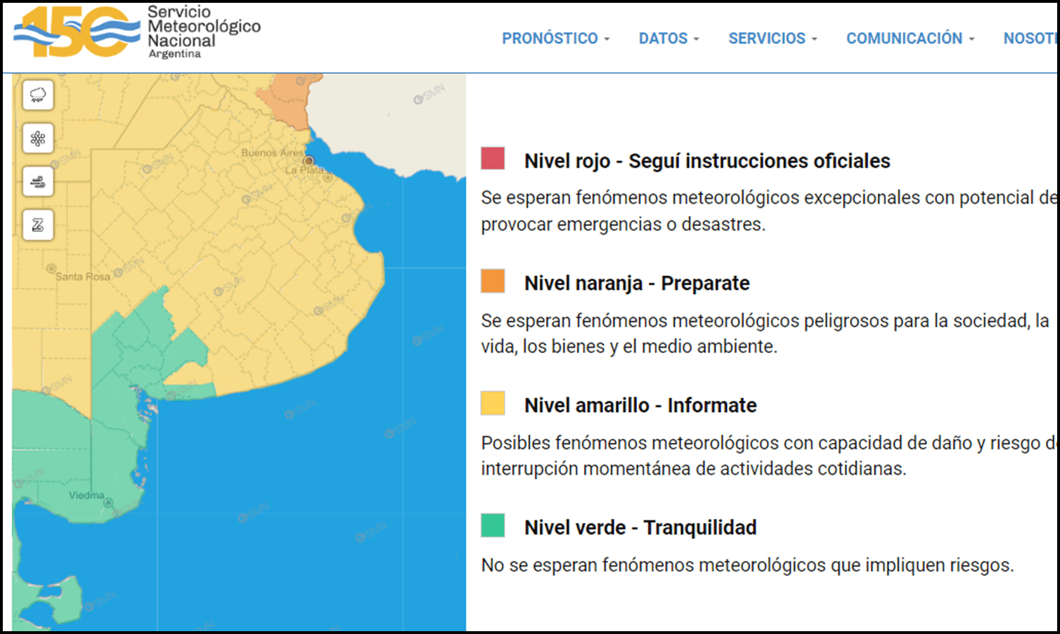 Gran parte de la Provincia de Buenos Aires en alerta por tormentas y ...