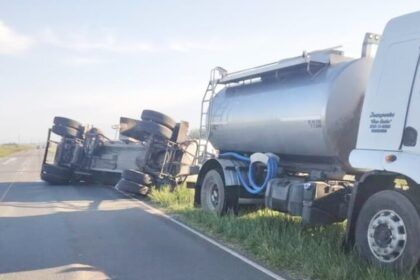 vuelco acoplado camion ruta 29