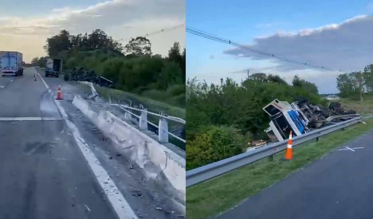 vuelco camion ruta 2