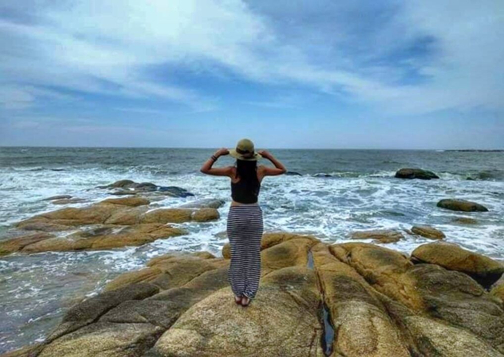 Cecilia en la playa