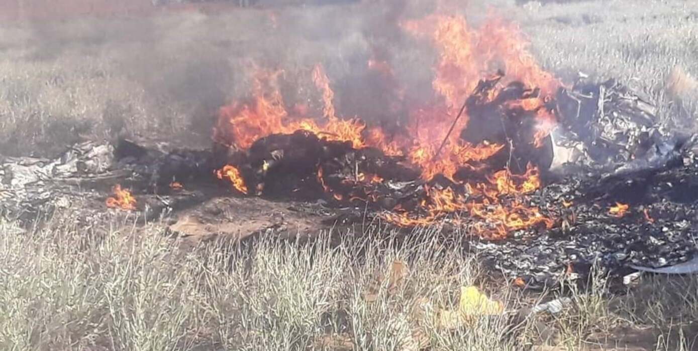 Avión accidentado en Neuquén