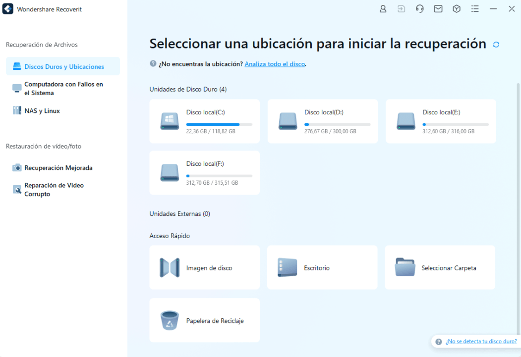 recuperar tus fotos con Recoverit: