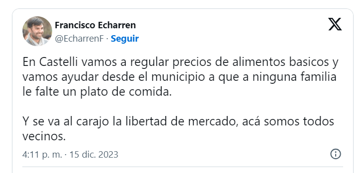 La iniciativa pionera del intendente de castelli para garantizar alimentos accesibles a la población