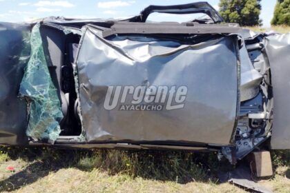 Fatal accidente en ruta 29: una mujer murió tras tremendo vuelco cerca de ayacucho