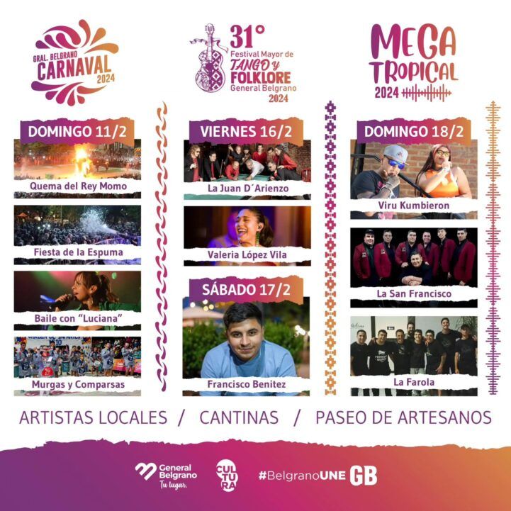 Febrero en general belgrano: un mes repleto de atractivos festivales