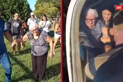 Dolores: a los 85 años, sus nietos le cumplieron el sueño de volar en avión