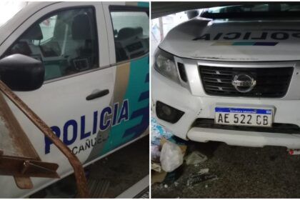 Camioneta policial se incrustó y destruyó una carnicería en cañuelas