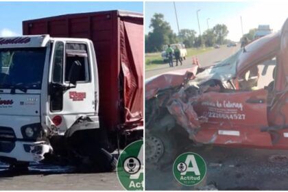 Accidente en ruta 3: fuerte choque de camión y utilitario en san miguel del monte