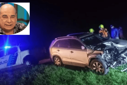 Roly serrano sufrió un grave accidente automovilístico en la ruta 9