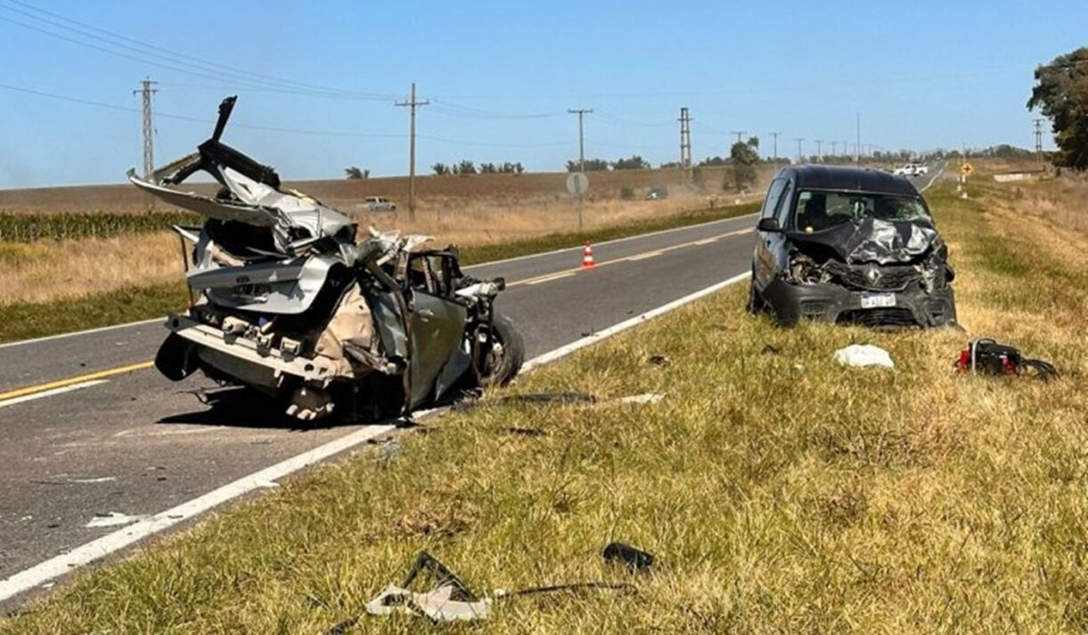 Fatal accidente: Dos jóvenes murieron en un triple choque sobre la Ruta 3