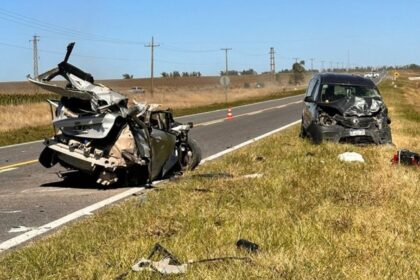 Fatal accidente: dos jóvenes murieron en un triple choque sobre la ruta 3