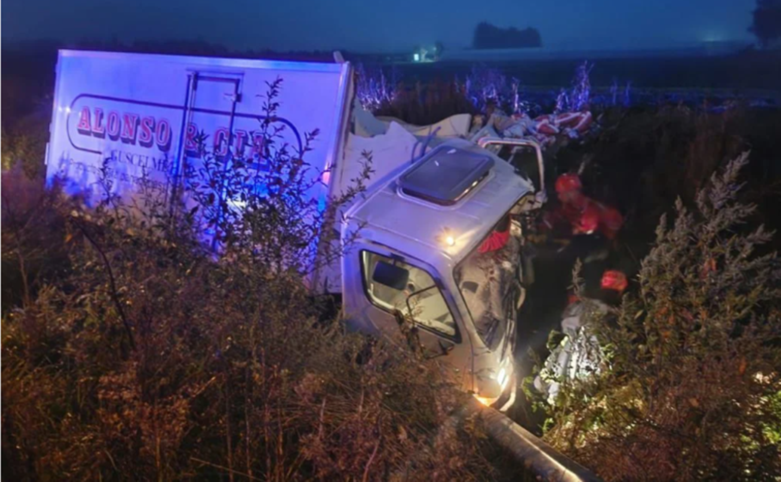 Camionero herido tras despistarse en la ruta 88 1 Camionero herido tras despistarse en la ruta 88