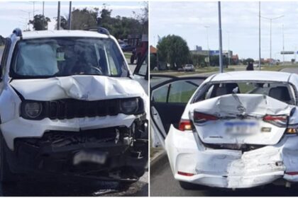 Accidente en ruta 11: fuerte choque entre una camioneta y un auto
