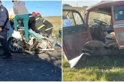 Trágico accidente: un muerto tras fuerte choque frontal entre un auto y un camión