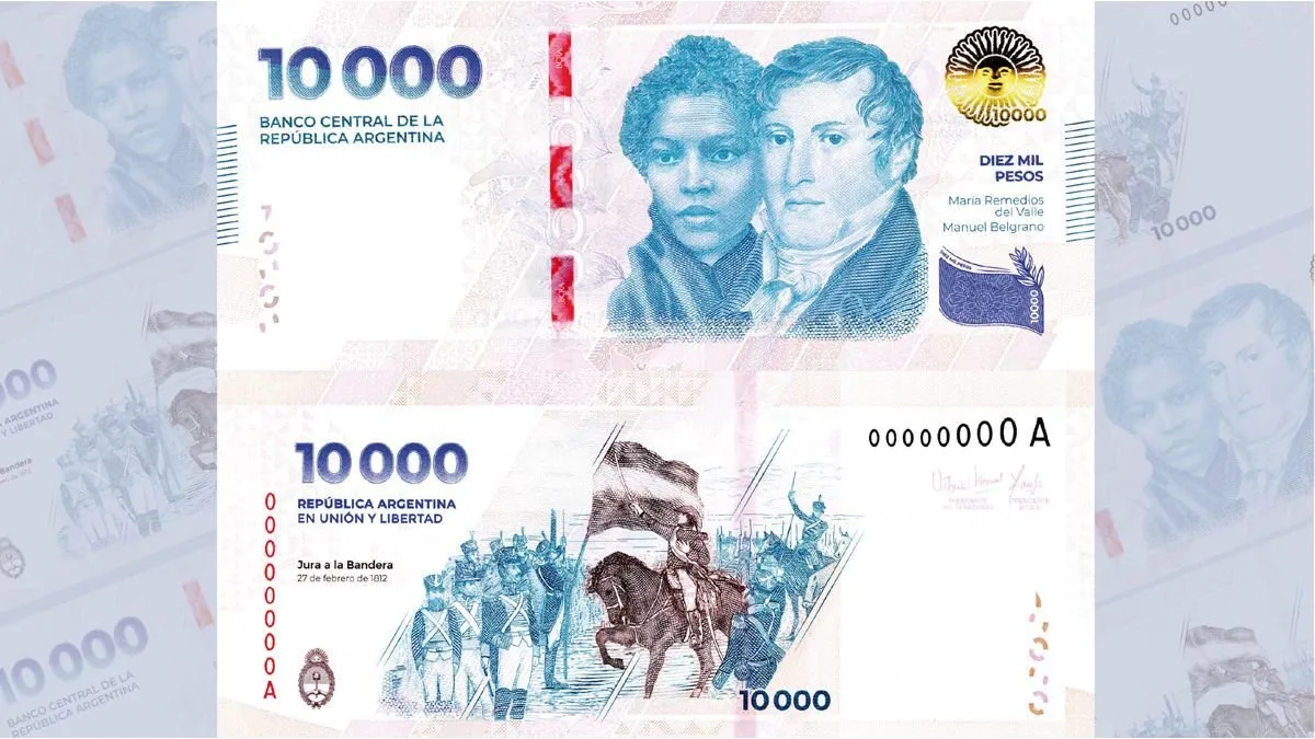 nuevo billete 10 mil pesos