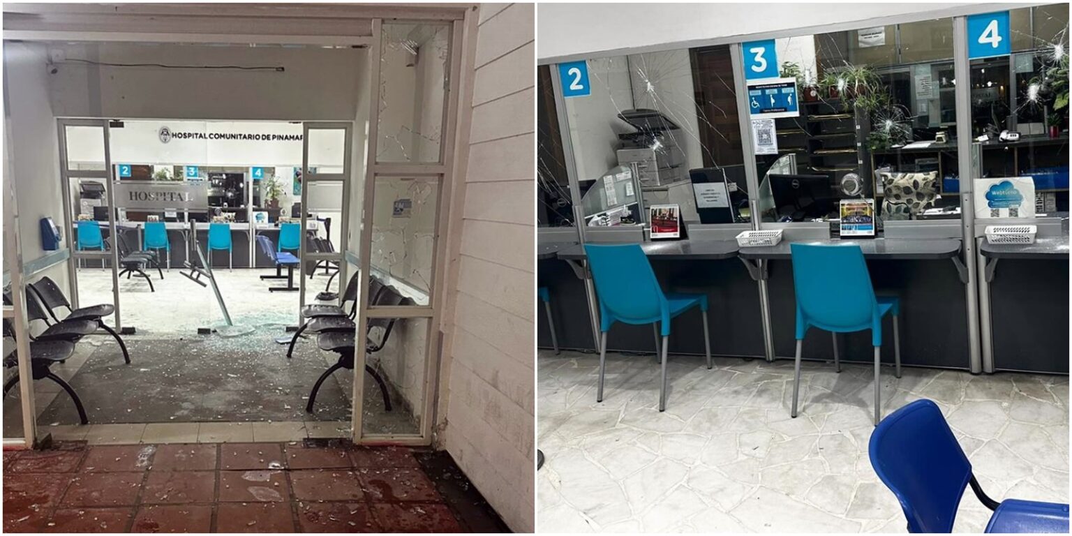 Cuantiosos destrozos provocó un hombre en el hospital de pinamar por la muerte de un familiar