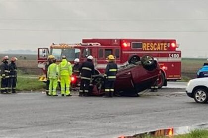 Accidente en ruta 2: impactante vuelco cerca de coronel vidal