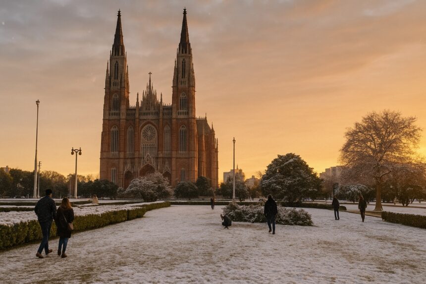 La plata nieve heladas provincia frio