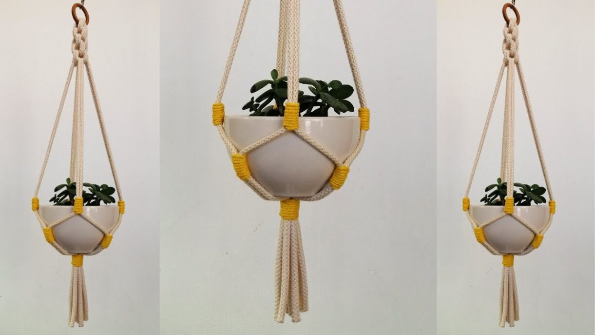 portamacetas de macrame