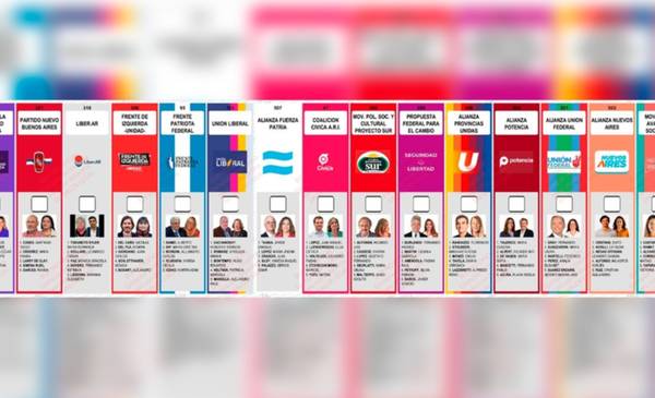 La Cámara Electoral presenta las boletas que se usarán en las elecciones del 26 de octubre