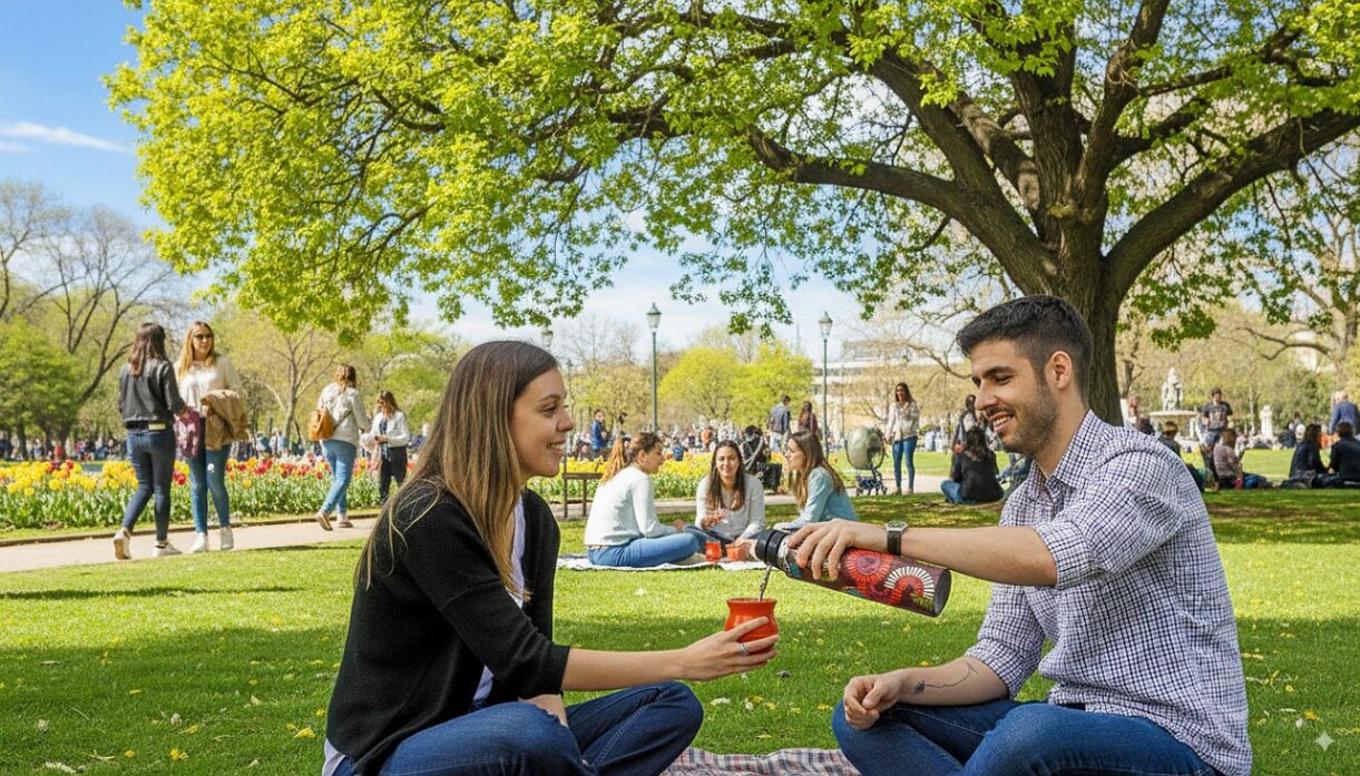 Dia agradable soleado primavera clima