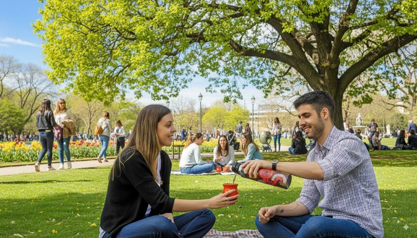Dia agradable soleado primavera clima