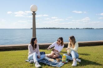 Dia agradable soleado primaveral clima