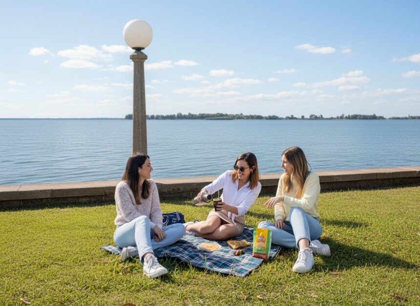 Dia agradable soleado primaveral clima