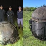 Sorpresa en un campo: un extraño objeto metálico que habría caído del cielo genera conmoción