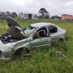Grave accidente en la ruta 226: un auto se despistó, volcó y provocó un choque en cadena
