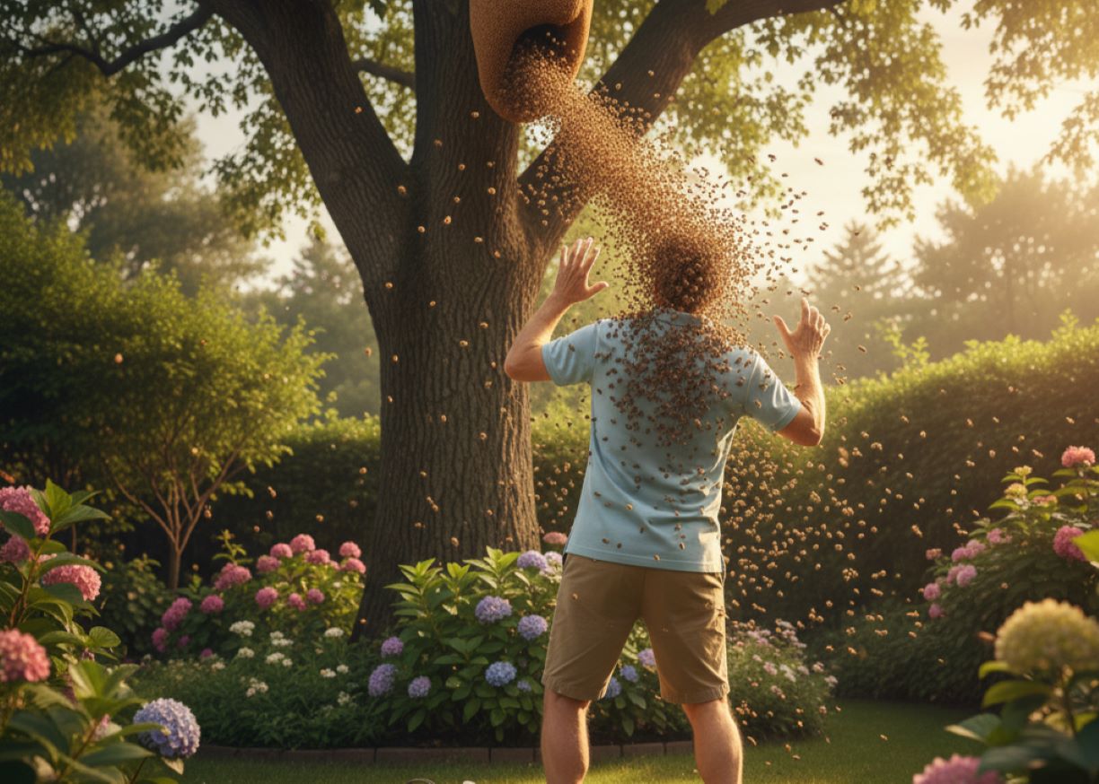 enjambre de abejas