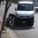 motociclista muerto azul