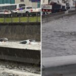 Inundación en la Panamericana: el temporal del martes atrapó a conductores en sus autos