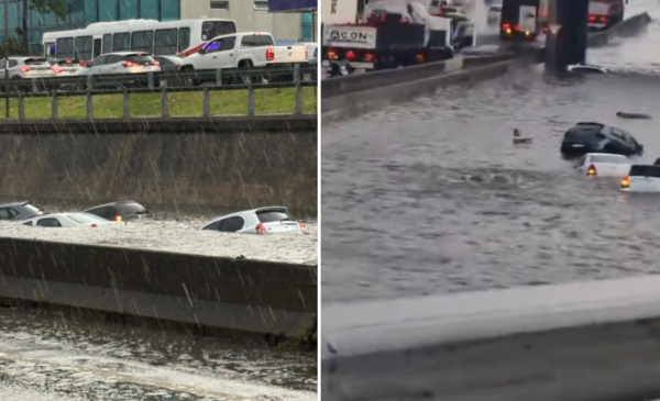 Inundación en la Panamericana: el temporal del martes atrapó a conductores en sus autos