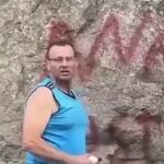 Gustavo, el camionero que grafitteó en Bariloche, pidió disculpas y se comprometió a reparar