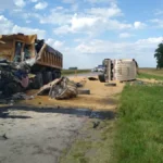 Trágico accidente en Ruta 3: Tres camiones chocaron y uno de los conductores perdió la vida