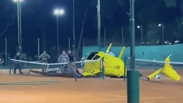 Cayó un helicóptero en el Parque Manuel Belgrano y tres ocupantes resultaron heridos