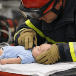 Rápida acción de los Bomberos Voluntarios de Ranchos permitió salvar la vida de un bebé