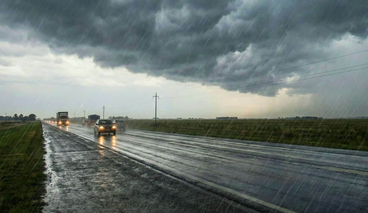 Lluvia tormenta pba ruta