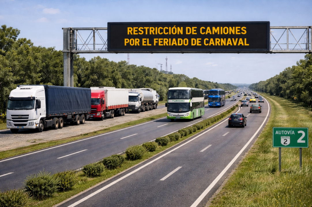 Carnaval 2026: Restringen circulación de camiones en rutas hacia la ...