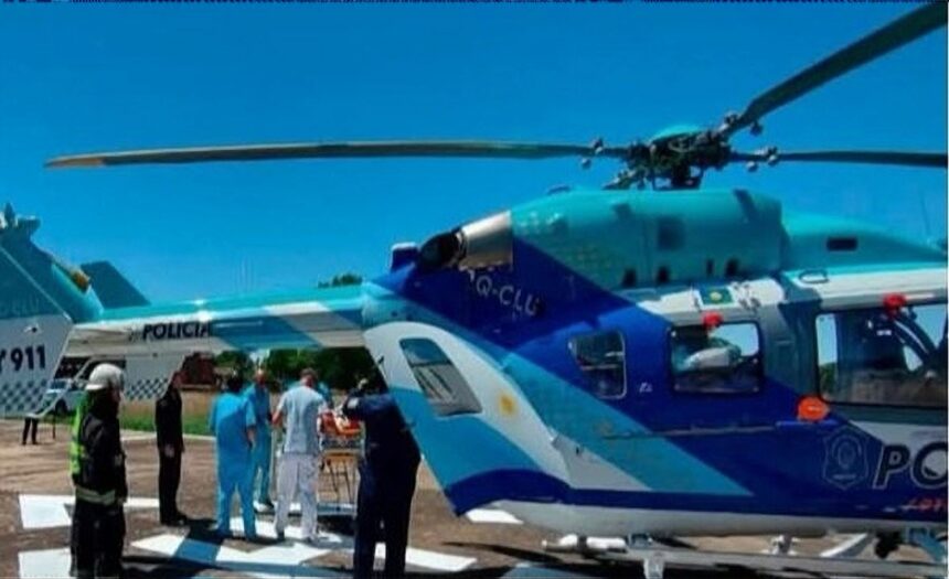 helicoptero sanitario trasladao nena accidente ruta 41 a