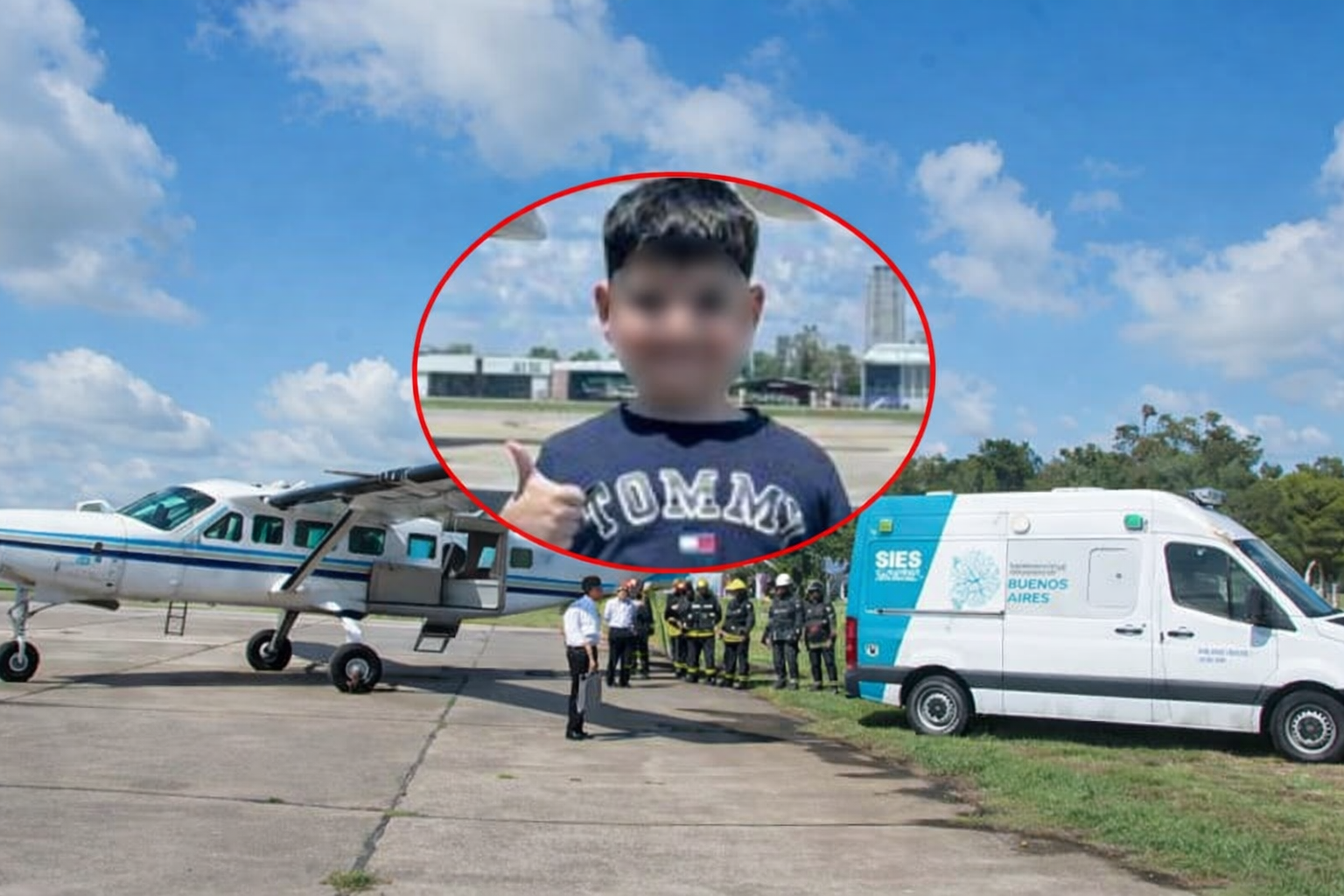 Por su mejoría, trasladan a bastián en avión sanitario a una clínica privada de san justo 1 Trasladan a vastian