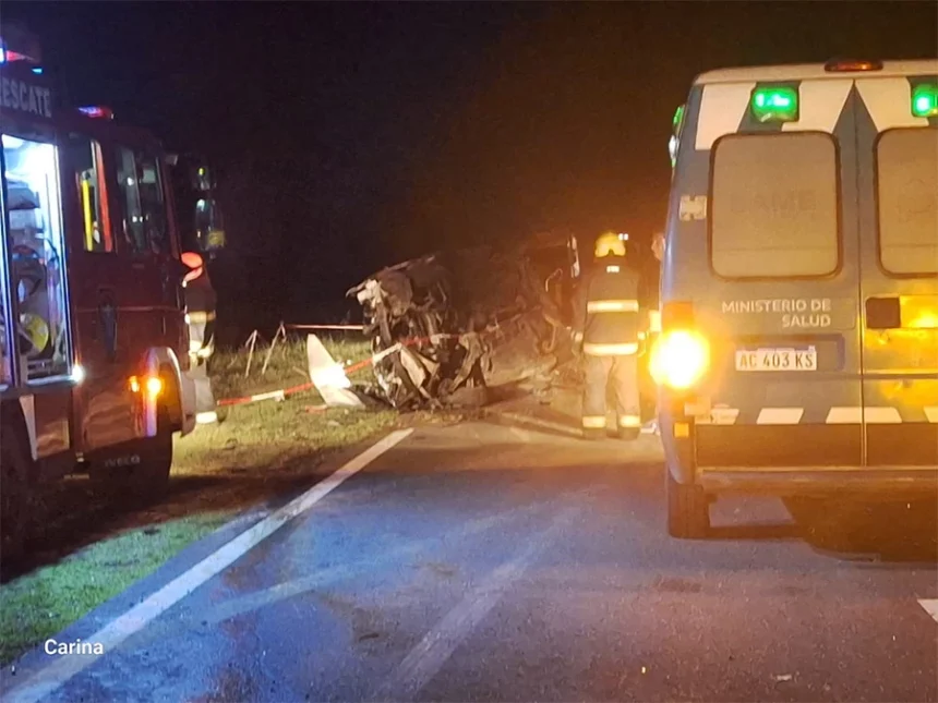Trágico accidente: cuatro muertos tras tremendo choque frontal en la ruta 5