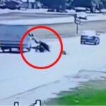 Video: brutal accidente en ruta 2, un motociclista chocó con un camión y resultó gravemente herido