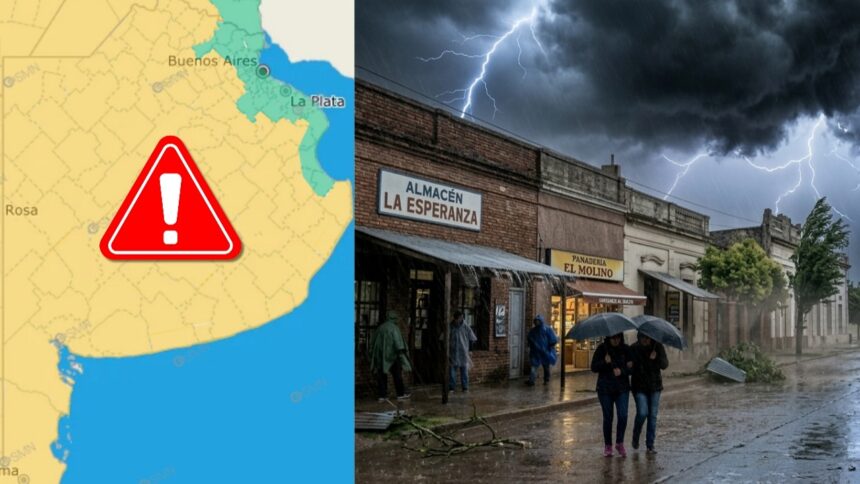 El mapa bonaerense se tiñe de amarillo: alerta por tormentas para este domingo, lunes y martes