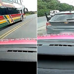 Multaron a conductor de micro y a un automovilista por maniobra imprudente en la Ruta 11