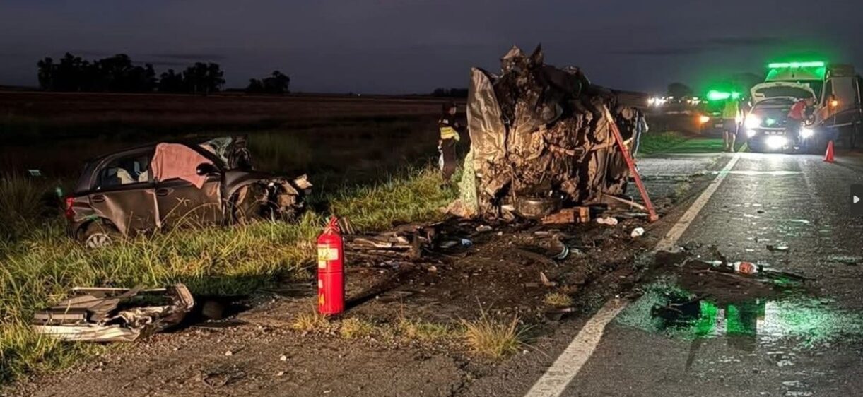 Tragedia en la ruta 3: cinco muertos tras un violento choque frontal en las flores