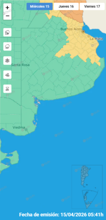 Alerta amarilla en la provincia: tormentas, ráfagas y lluvias intensas este miércoles